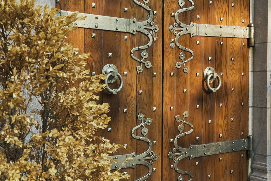 Elegant exterior entry door showing high quality finish